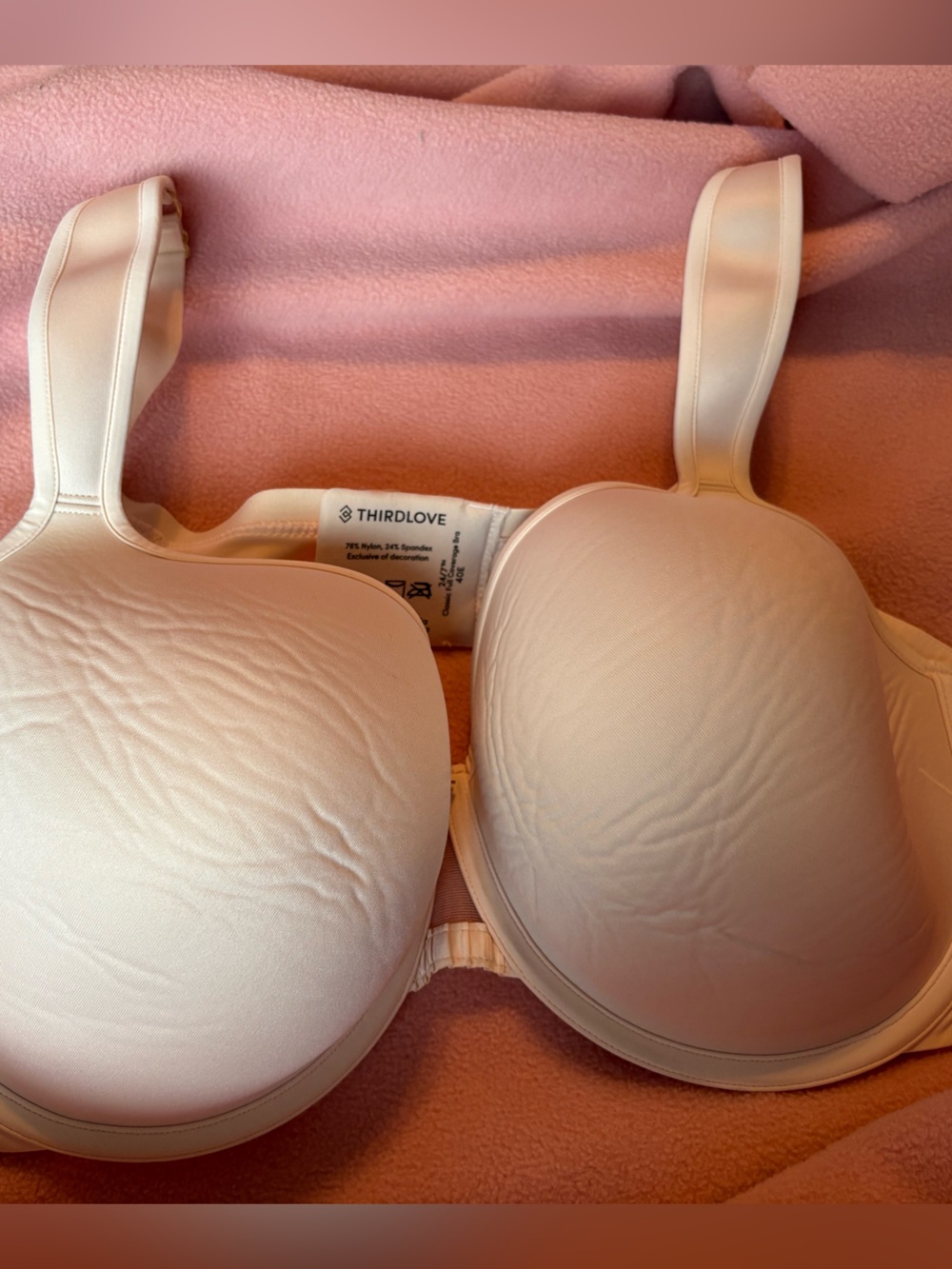 ThirdLove blush pink Padded T-Shirt Bra with Underwire